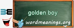 WordMeaning blackboard for golden boy
